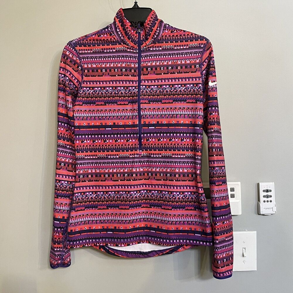 Nike Pro Dri-Fit Sweater 1/4 Zip Smooth Fleece Running Active‎ Yoga Pullover M